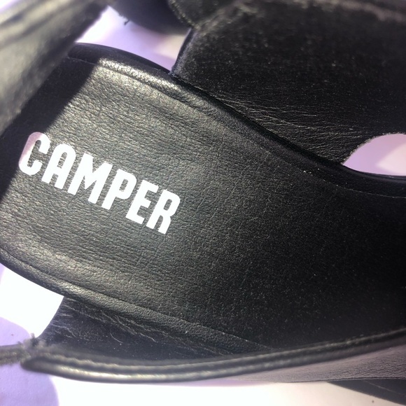 𝅺Camper balloon leather slingback wedge sandal 10 - Picture 5 of 7